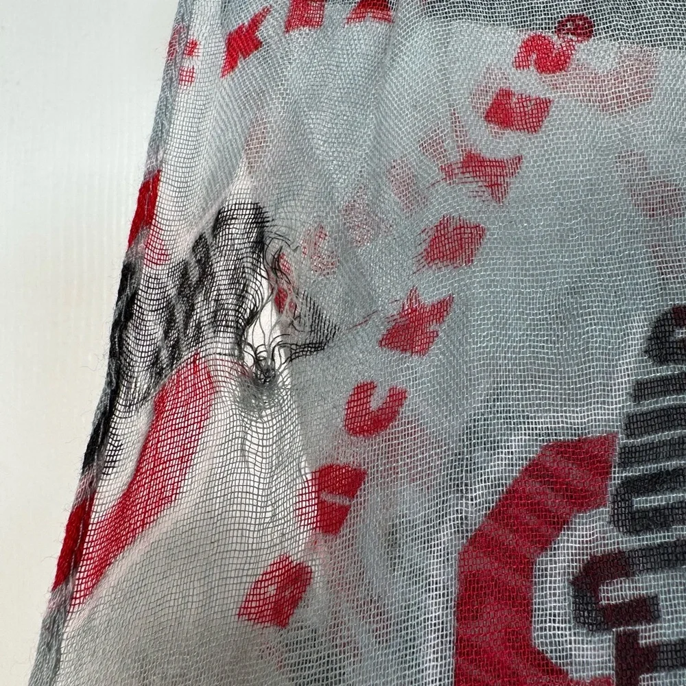 Ohio State Buckeyes Infinity Scarf Game Day OSU Fan Gray Red